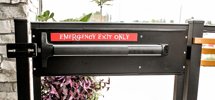emergency push bar installation in Clayton